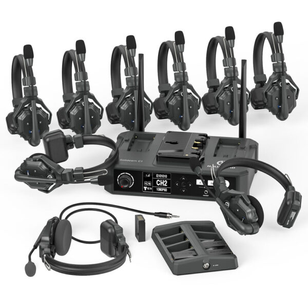 Hollyland Solidcom C1-HUB8S Full-Duplex Wireless DECT Intercom System with 9 Headsets and HUB Base (1.9 GHz) - Image 2